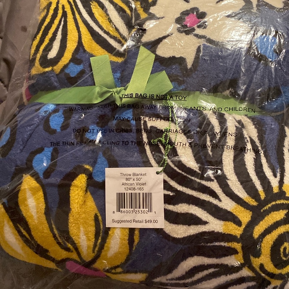 Vera Bradley Blanket African Violet